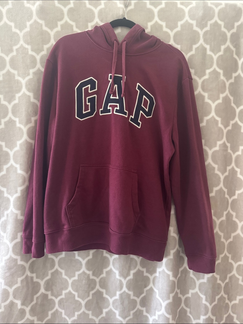 GAP Women's Maroon Pullover Hoodie with Logo
